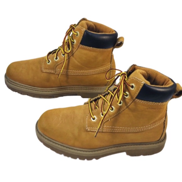 Eddie Bauer Boys Faux Nubuck Suede Lace Up Hiking Boots Size 4 - Picture 1 of 5